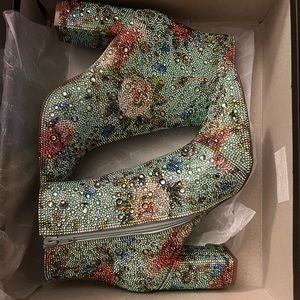 Brand New Betsey Johnson Embellished Boots